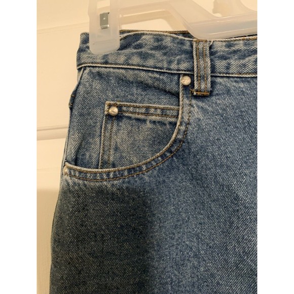 Vintage Sam & Libby 90's Denim Maxi Slit A Line Skirt Size 5/6 Modest Hong Kong - Picture 6 of 16